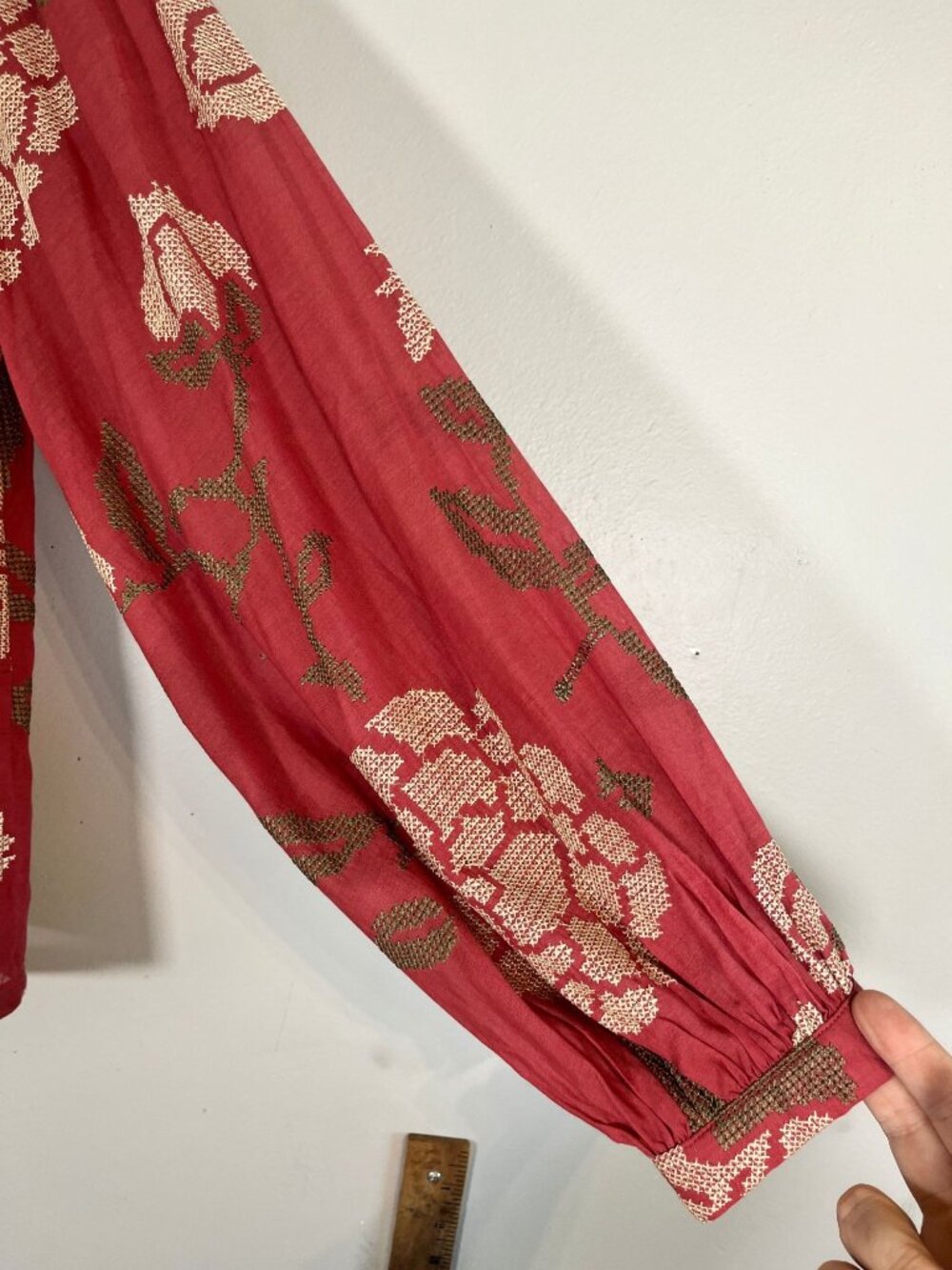 Colorful Floral Top Pink 4 Boho Indie Cottage Feminine Artsy Preppy Resort Chic - Picture 5 of 12